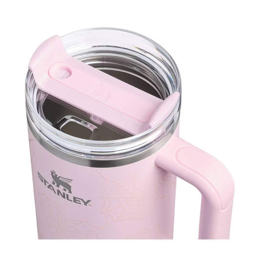 Glow-in-the-Dark Spiderweb Pink Tumbler