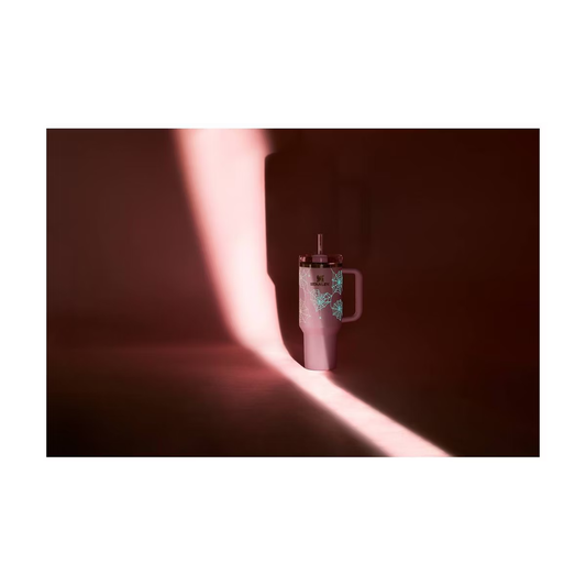 Glow-in-the-Dark Spiderweb Pink Tumbler