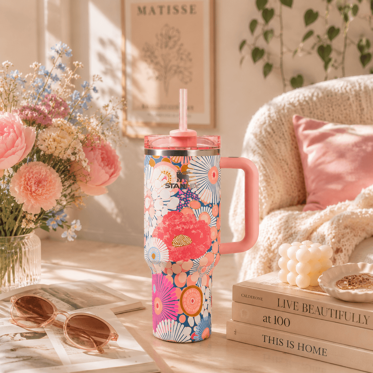 Blooming Garden Tumbler – Floral Elegance for Everyday Moments