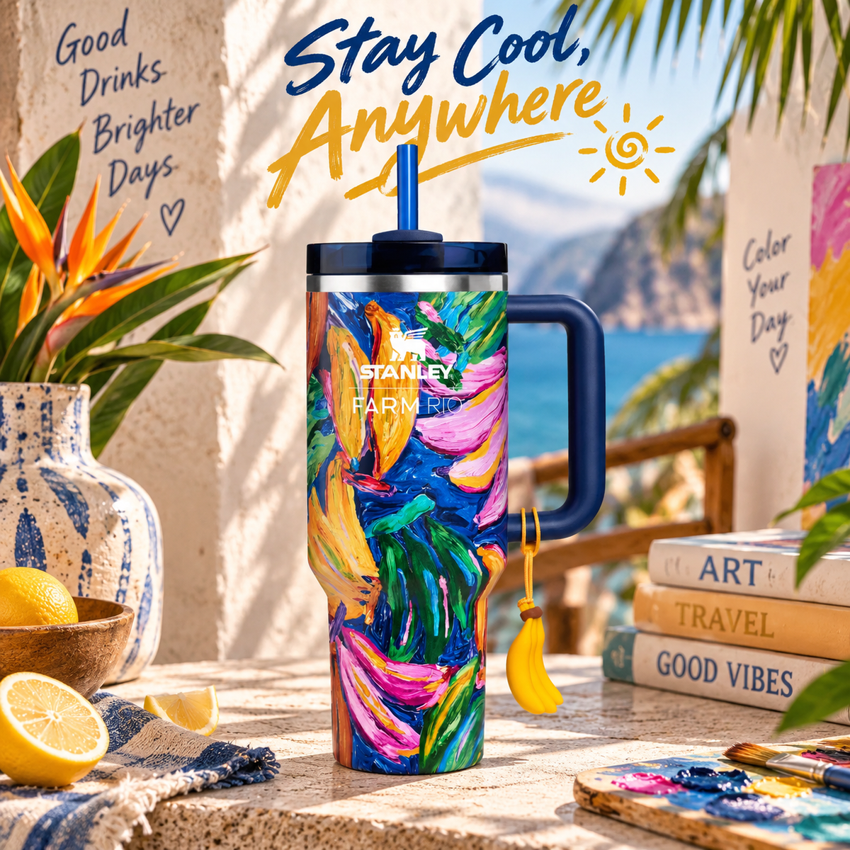 FARM RIO Tropical Toucan Stanley Tumbler