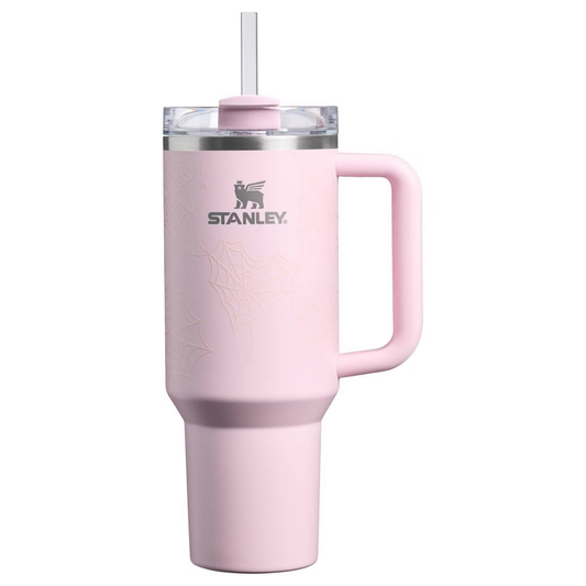 Glow-in-the-Dark Spiderweb Pink Tumbler